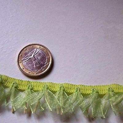 Frange pompons d organza vert anis 2 