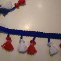 Frange pompons tricolore 1 
