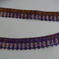 Frange raphia mauve ocre 1