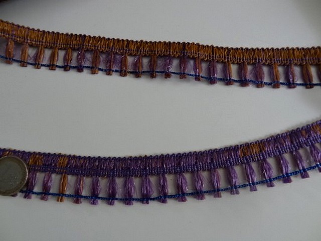 Frange raphia mauve ocre 1