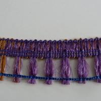 Frange raphia mauve ocre 2