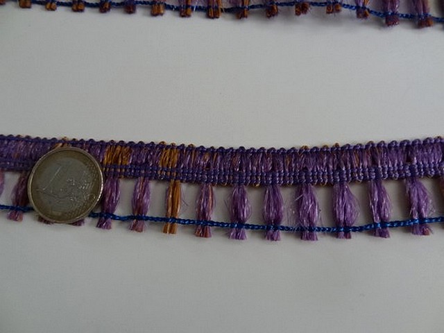 Frange raphia mauve ocre 3