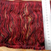 Frange rayonne bicolore rouge noir 18 cm 1
