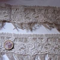 Frange solange bicolore naturel en coton 1 
