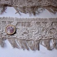 Frange solange bicolore naturel en coton 2 