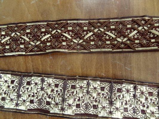 passementerie marron et or 01