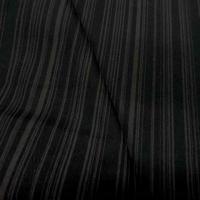 Gabardine coton lycra noire a rayure cafe au lait 1 
