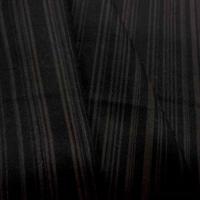 Gabardine coton lycra noire a rayure cafe au lait 2 