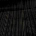 Gabardine coton lycra noire a rayure cafe au lait 3