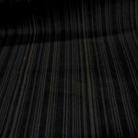 Gabardine coton lycra noire a rayure cafe au lait 3 