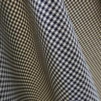 Gabardine coton lycra pied de poule noir et blanc 5 