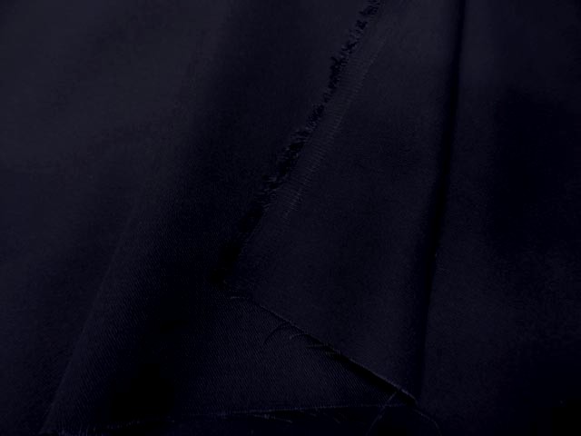 Gabardine coton melangee bleu nui 1