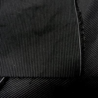 Gabardine coton noir fines rayures 1