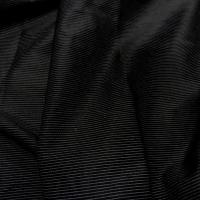 Gabardine coton noir fines rayures 3