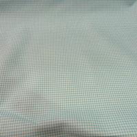 Gabardine legere coton vichy blanc et turquoise 4