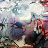 Gabardine legere motif abstrait avec embase 2 