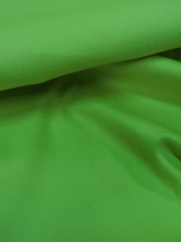 Gabardine lycra en coton vert anis