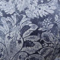 Gabardine motif classique fond bleu de prusse et guede 4 