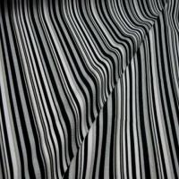 Gabardine rayee blanc noir gris 3