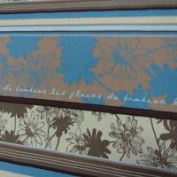 Gabardine rayee fleurie les fleurs du bonheur 1