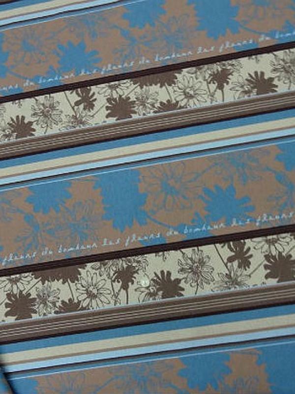Gabardine rayee fleurie les fleurs du bonheur 2