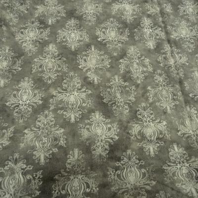 Gabardine taupe marbree motif baroque 1 