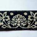 Galon albus coton melange noir et blanc creme 3 