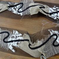 Galon ariane resille noire lin et dentelle 1