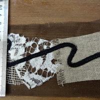 Galon ariane resille noire lin et dentelle 2