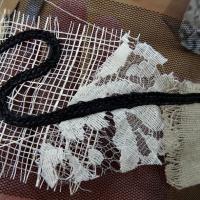 Galon ariane resille noire lin et dentelle 3