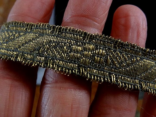 Galon art deco vieil or et gris 3