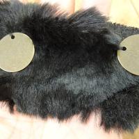 Galon beyla fausse fourrure noir et sequins laiton vieilli 2 