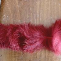 Galon bordure fourrure framboise