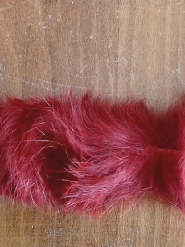 Galon bordure fourrure framboise 