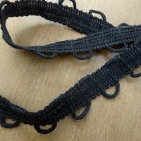 Galon brides en coton passe lacet noir 1
