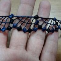 Galon brode bicolore noir et bleu saphir 5