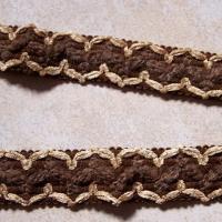 Galon brownies velours chenille naturel marron terre 4