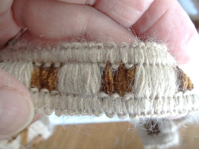 Galon cache cache beige clair et caramel 01 3