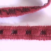 Galon cache cache framboise noir 1