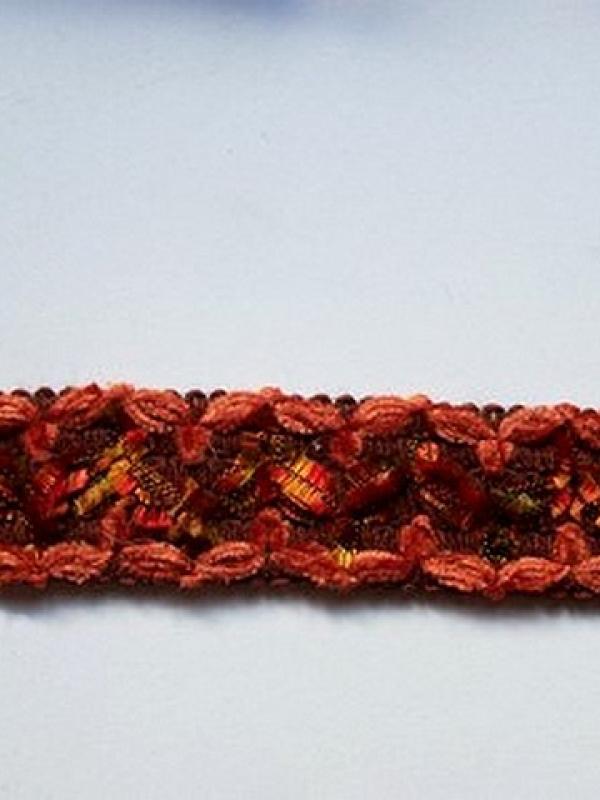 Galon colibri velours chenille corail 1 