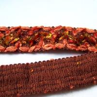 Galon colibri velours chenille corail 3 