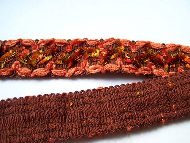 Galon colibri velours chenille corail 3