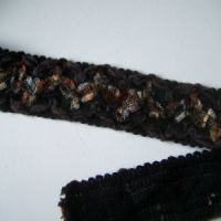 Galon colibri velours chenille noir 