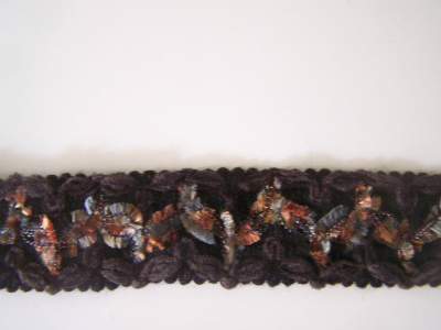 Galon colibri velours chenille noir 3