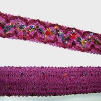 Galon colibri velours chenille prune 2