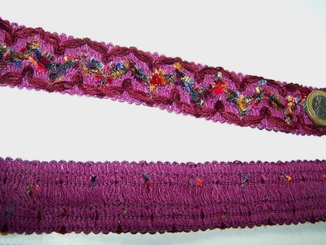 Galon colibri velours chenille prune 2
