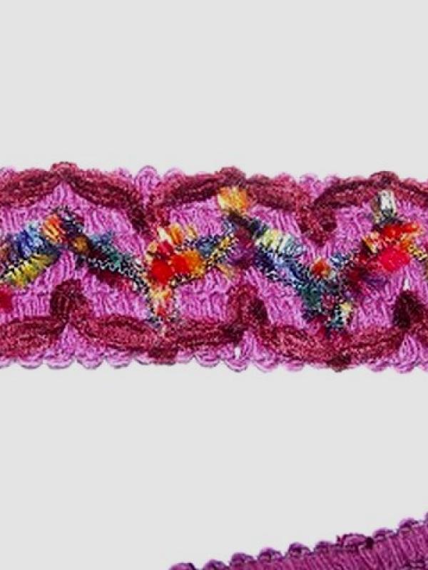 Galon colibri velours chenille prune 3 
