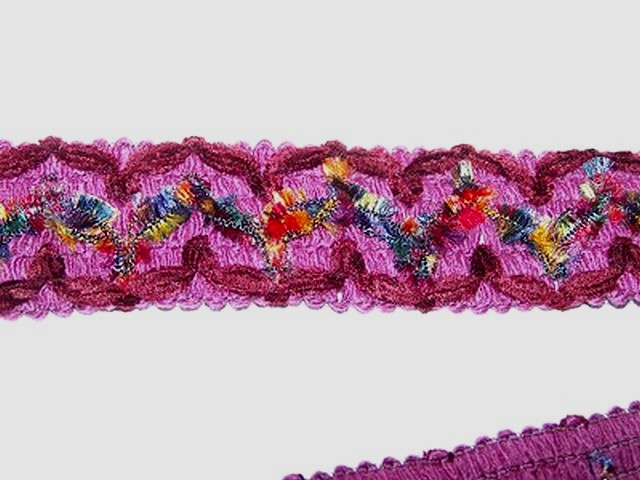 Galon colibri velours chenille prune 3