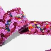 Galon colibri velours chenille prune 4 