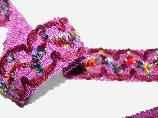 Galon colibri velours chenille prune 4
